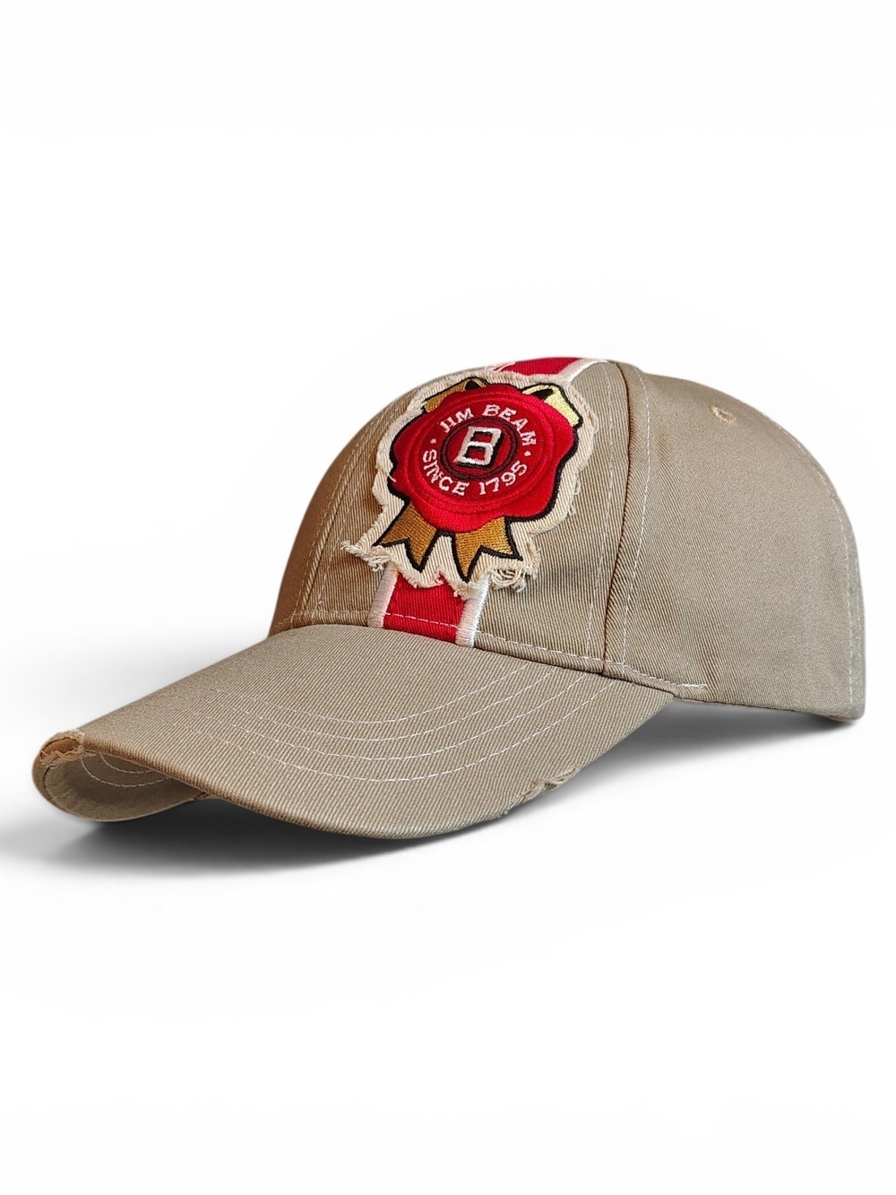 Jim Beam Formula Racing Embroidered Distressed Strapback Hat Cap Whiskey Brand